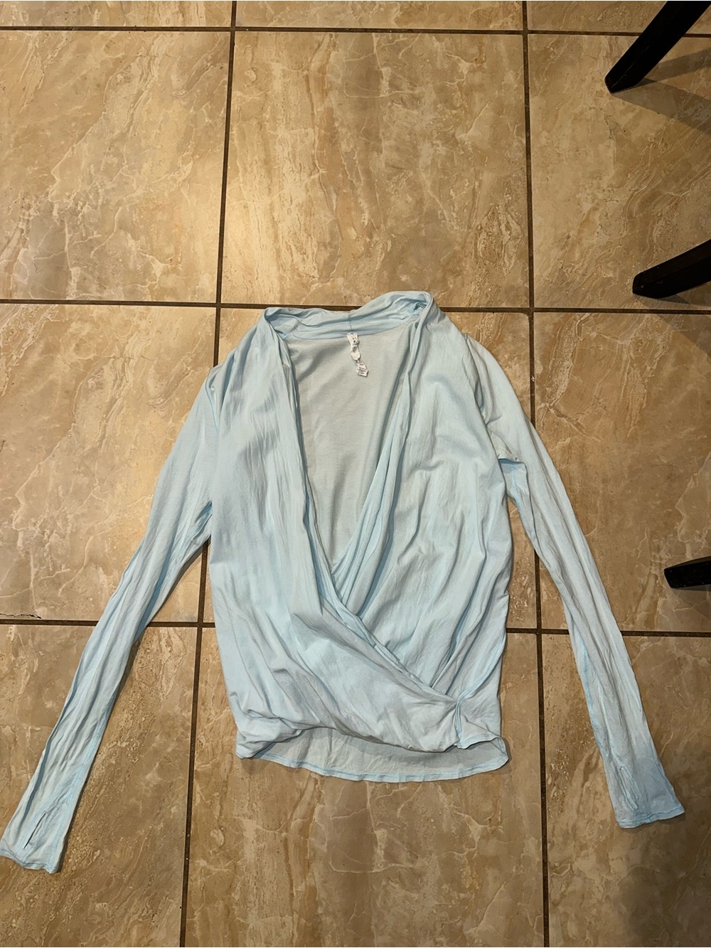 Blue Lululemon Ballet Cross Over Top size 6